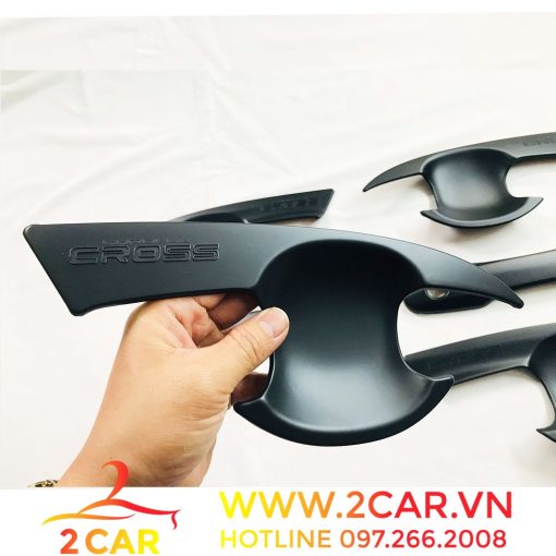Ốp tay nắm + hõm cửa xe Toyota Cross 2020- 2021- 2022 nhựa đen cao cấp - Hình ảnh 4