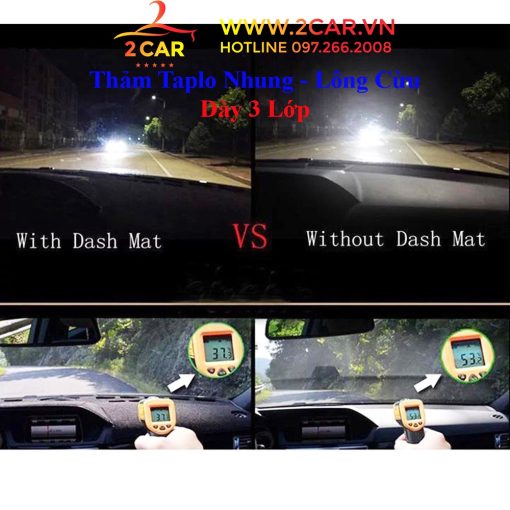 Thảm taplo xe Toyota Corolla Cross 2020 - 2022 loại nhung 3 lớp cao cấp, chống nóng tốt, chống trơn trượt, vừa khít xe - Hình ảnh 4