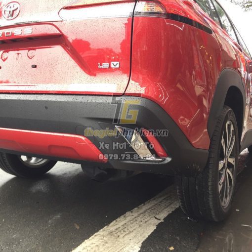 Ốp viền đèn gầm trước, sau xe Toyota Corolla Cross 2020 - 2021 - 2022 - 2 màu xanh - trắng - Hình ảnh 4