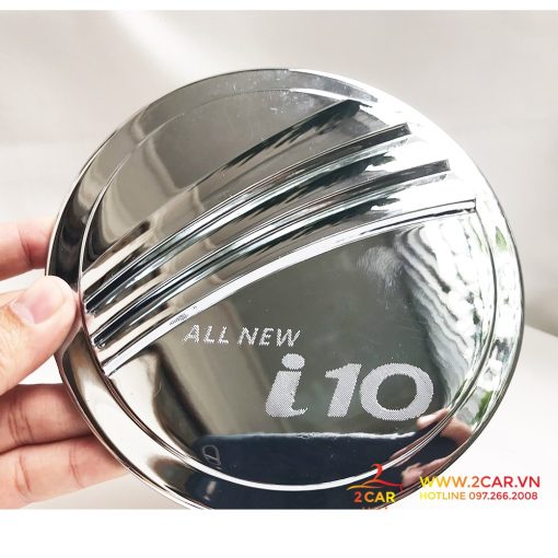 Ốp Nắp Bình Xăng Xe Hyundai i10 Sedan 2014 - 2020 mạ crom cao cấp - Hình ảnh 3