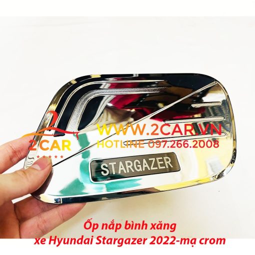 Ốp nắp bình bình xăng xe Stargazer 2022- 2023 mạ crom cao cấp - Hình ảnh 4