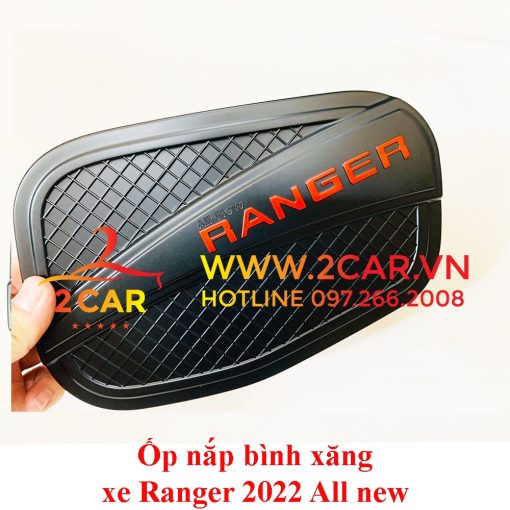 Ốp Nắp Bình Xăng Xe Ford Ranger 2022 2023 Nhựa Đen cao cấp - Hình ảnh 4