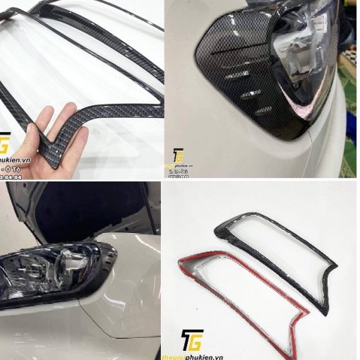 Ốp viền đèn pha, hậu Carbon xe Ford Everest 2017 - 2021 vân cacbon cao cấp - Hình ảnh 4