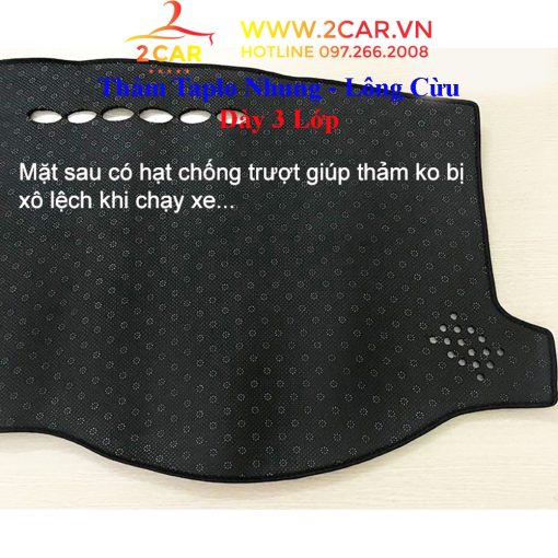 Thảm Taplo Nhung xe Mitsubishi Pajero Sport 2016-2023 - Hình ảnh 5