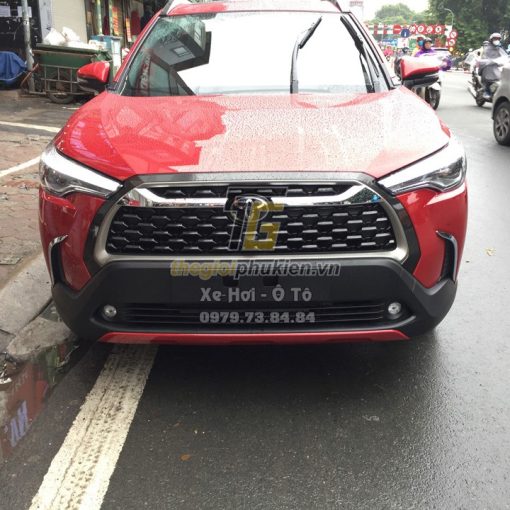 Ốp viền đèn gầm trước, sau xe Toyota Corolla Cross 2020 - 2021 - 2022 - 2 màu xanh - trắng - Hình ảnh 5