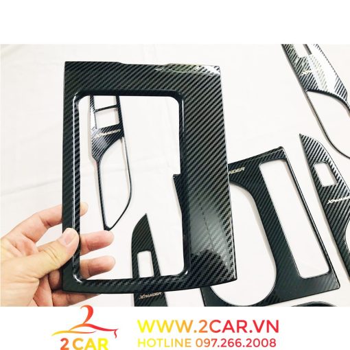 Ốp nội thất xe Mitsubishi Xpander, Xpander Cross 2018 - 2021, 2022, 2023 vân carbon kim loại cao cấp - Hình ảnh 5