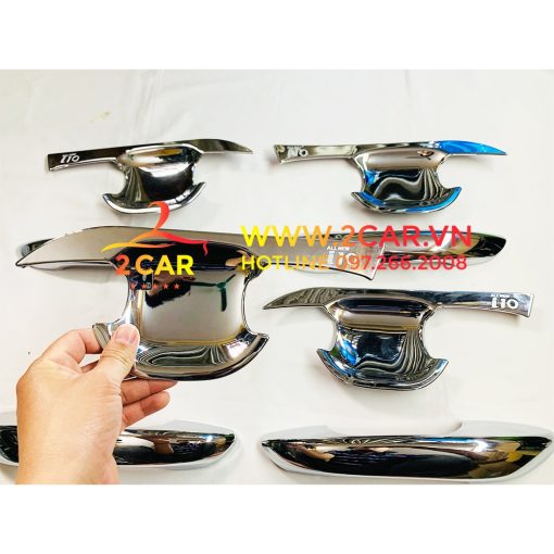 Ốp tay nắm, hõm cửa xe Huyndai I10 2021-2022-2023 from mới, mạ crom cao cấp - Hình ảnh 4
