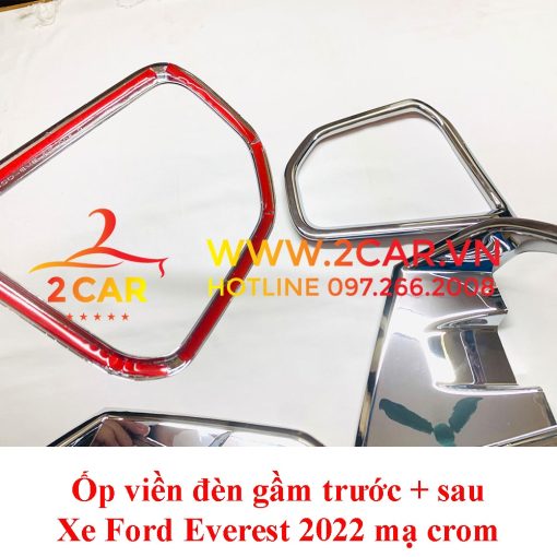 Ốp Viền Đèn Gầm trước Sau xe Ford Everest 2023 mạ Crom cao cấp - Hình ảnh 5