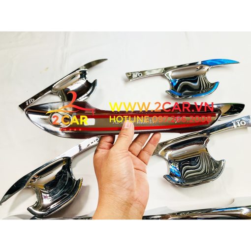Ốp tay nắm, hõm cửa xe Huyndai I10 2021-2022-2023 from mới, mạ crom cao cấp - Hình ảnh 5