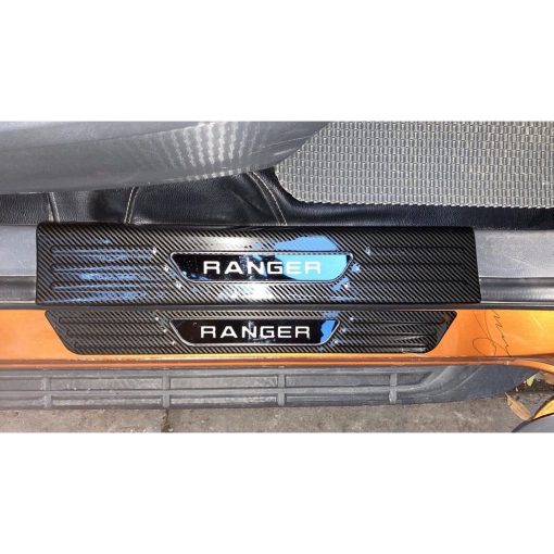 Ốp bậc cửa, Nẹp bước chân CACBON xe Ford Ranger 2022, 2023 vân carbon siêu đẹp - Hình ảnh 6