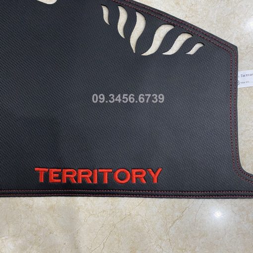 Thảm taplo da carbon xe Ford Territory 2022 2023 màu đen 3 lớp, có đế chống trượt, chống nắng nóng hiệu quả - Hình ảnh 6