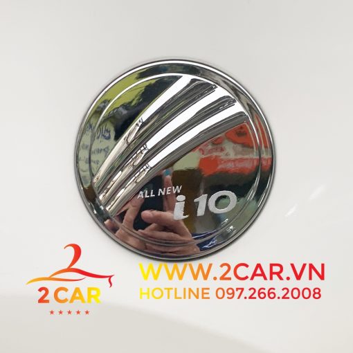 Ốp Nắp Bình Xăng Xe Hyundai i10 Sedan 2014 - 2020 mạ crom cao cấp - Hình ảnh 7