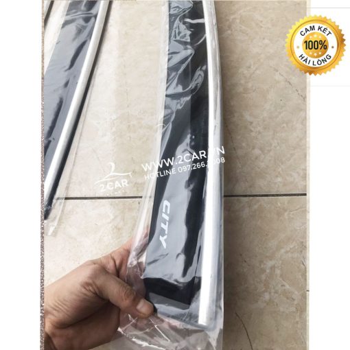Vè che mưa xe Honda City đời 2021-2022 chỉ inox cao cấp nhất thị trường - Giá 1 bộ - Hình ảnh 8