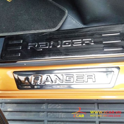 Ốp Bậc Cửa, Nẹp Bước Chân Trong Ngoài Xe Ranger 2014-2021, 2023 chất liệu Titan - Hình ảnh 7