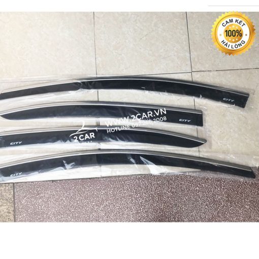Vè che mưa xe Honda City đời 2021-2022 chỉ inox cao cấp nhất thị trường - Giá 1 bộ - Hình ảnh 9