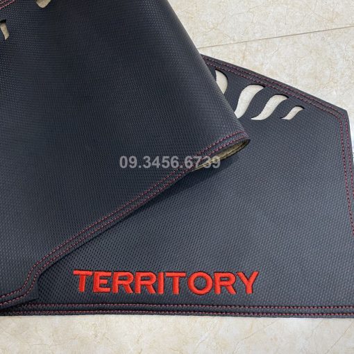 Thảm taplo da carbon xe Ford Territory 2022 2023 màu đen 3 lớp, có đế chống trượt, chống nắng nóng hiệu quả - Hình ảnh 8