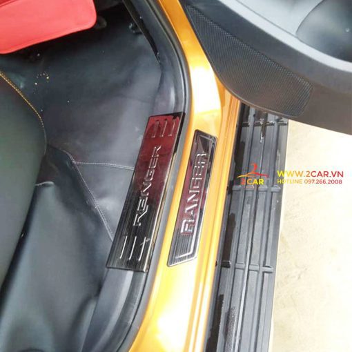 Ốp Bậc Cửa, Nẹp Bước Chân Trong Ngoài Xe Ranger 2014-2021, 2023 chất liệu Titan - Hình ảnh 8