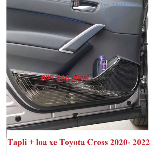 Ốp Tapli và màng loa cánh cửa xe Toyota CROSS 2019- 2020- 2021- 2022 Titan cao cấp - Hình ảnh 13