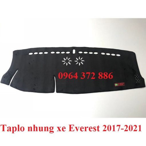 Thảm taplo nhung xe Ford Everest 2017 2018 2019 2020 2021 - Hàng nhung lông cừu chống nóng hiệu quả - Hình ảnh 3