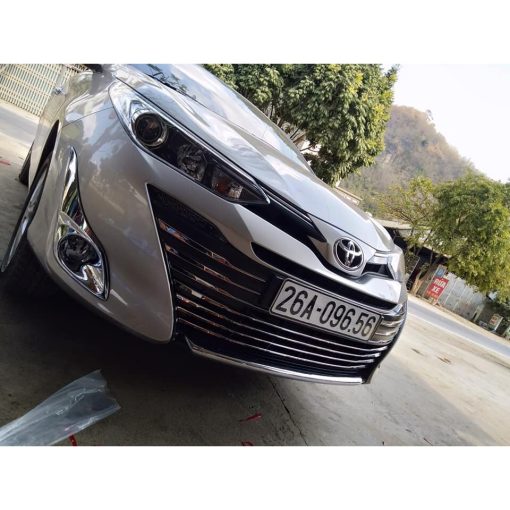 Ốp trang trí mặt ca lăng xe TOYOTA VIOS 2019- 2020, ốp mặt calang, ca lang dưới xe Vios, inox cao cấp - Hình ảnh 2