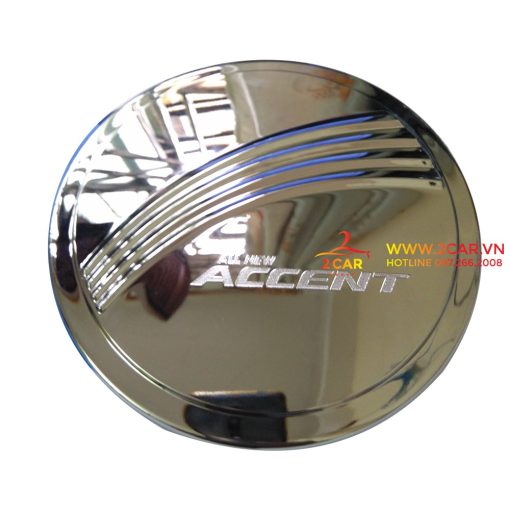 Ốp nắp bình xăng xe Hyundai Accent 2018- 2020- 2021- 2022- 2023 mạ crom sáng bóng