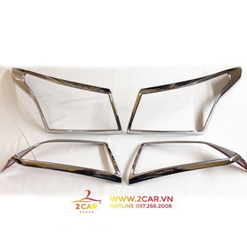 Ốp viền đèn pha, hậu xe Hyundai Accent 2018- 2019- 2020- 2021- 2022- 2023 mạ crom cao cấp