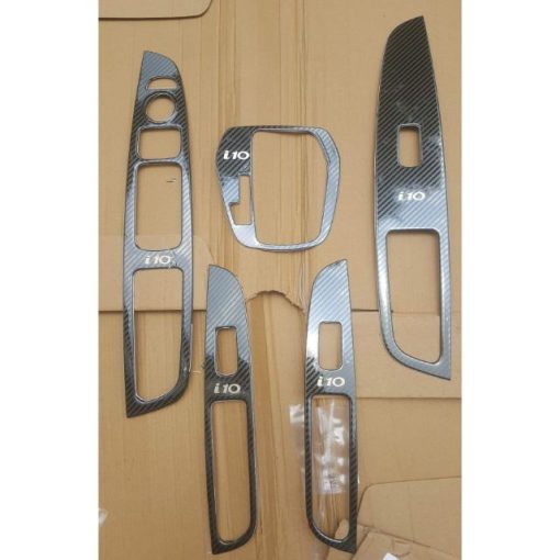 Ốp nội thất CARBON xe Huyndai I10 số tự động vân cacbon cao cấp đời 2021-2023