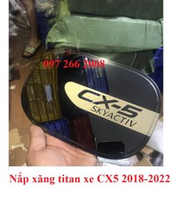 Ốp nắp xăng Titan xe Mazda CX5, CX-5 2018- 2021, 2022,2023 Cao Cấp
