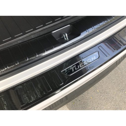 Ốp chống trầy cốp trong, ngoài CARBON xe Hyundai Tucson 2019- 2020- 2021 vân cacbon cao cấp