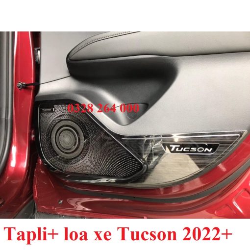 Ốp tapli, tapbi + màng loa cánh cửa xe Huyndai Tucson 2022- 2023, Hàng titan cao cấp - giá 1 bộ