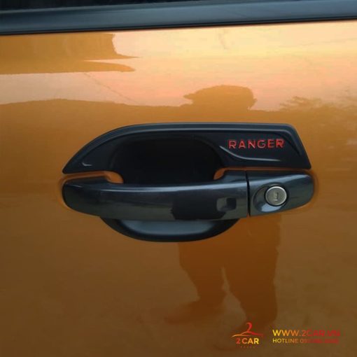 Ốp tay nắm, Hõm Cánh Cửa Xe Ford Ranger 2014 -2022, 2023 nhựa đen 4.6