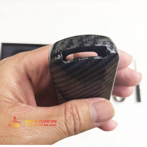 Ốp chìa khóa, bọc, bao khóa carbon xe Mitsubishi Xpander, Outlander, Attrage, Mirage, Pajero chìa thông minh vân cacbon - Hình ảnh 2