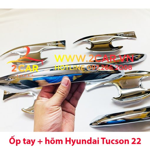 Ốp Tay nắm, Hõm Cửa Xe Hyundai Tucson 2022-2023 Mạ Crom cao cấp - Hình ảnh 3