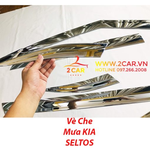 Vè che mưa xe Kia Seltos 2020- 2021- 2022 mạ crom Auto Clover - Hàng chuẩn Hàn Quốc, loại 6 chi tiết - Hình ảnh 3