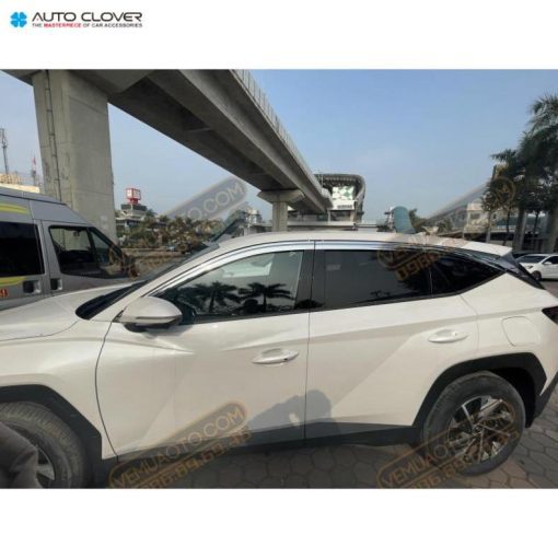 Vè che mưa xi mạ Crom 6 mảnh xe Huyndai TUCSON đời 2022 2023- Chính hãng Auto Clover Hàn Quốc - Hình ảnh 3