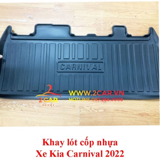Lót cốp nhựa dẻo xe Kia Carnival 2022 chất liệu TPO cao cấp không mùi, không thấm nước - Ảnh 2