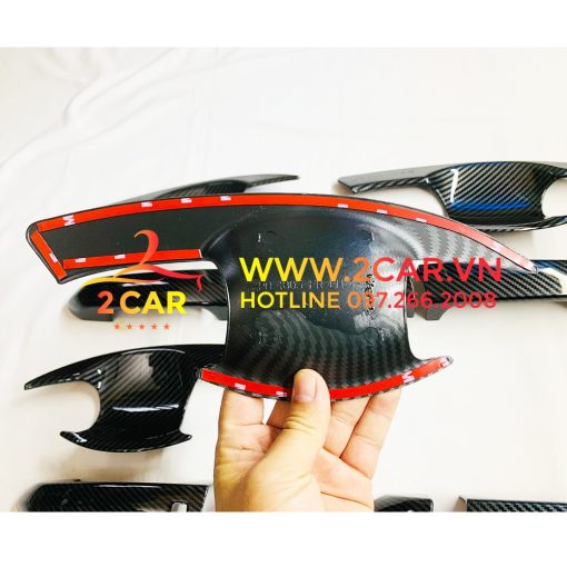 Ốp Tay Nắm, Hõm Cửa CARBON Xe XPANDER 2018- 2021, 2022, 2023 chất liệu vân Cacbon Cao Cấp - Hình ảnh 3