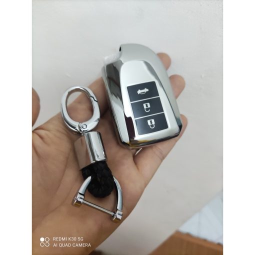 Ốp chia khóa xe Toyota Vios,Yaris 2019 2020 2021 2022 chìa thông minh có kèm móc treo Silicon cao cấp - Hình ảnh 3