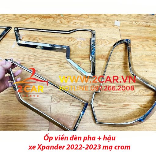 Ốp viền đèn pha, hậu xe Xpander 2022, 2023 mạ crom cao cấp mới nhất hiện nay - Hình ảnh 4