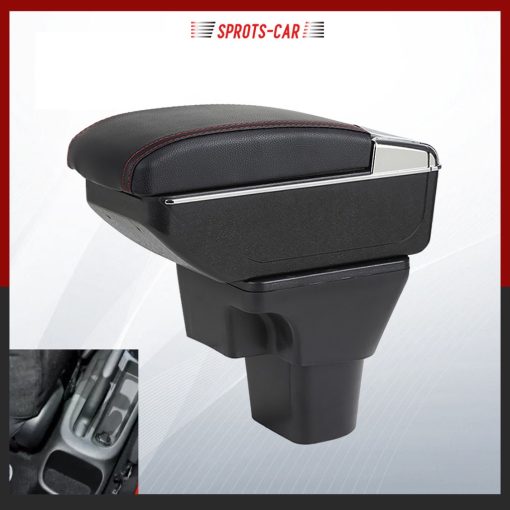 Hộp tỳ tay xe Hyundai I10 2014-2020 màu đen, có cổng USB lắp đặt dễ dàng - Hình ảnh 3