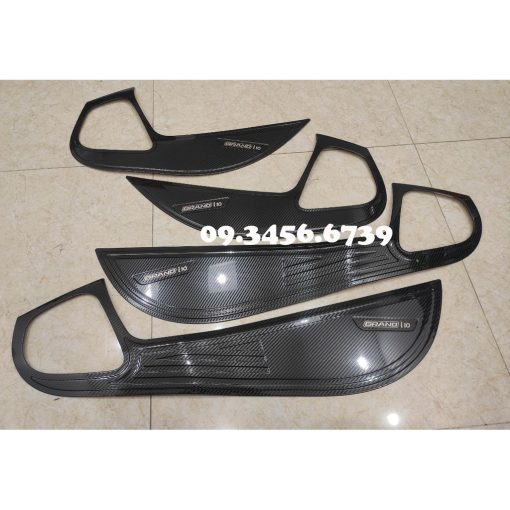Ốp Tapli cánh cửa CARBON xe Hyundai I10 đời 2014- 2023 vân cacbon siêu đẹp - Giá 1 bộ - Hình ảnh 3