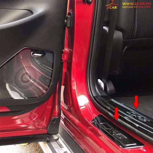 Ốp bậc cửa, nẹp bước chân Trong, Ngoài Xe Mazda Cx5 2018- 2020,2021 2022 2023 chất liệu Titan - Hình ảnh 3