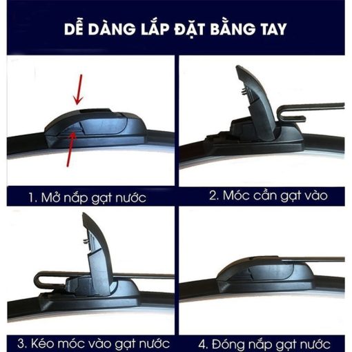 Bộ gạt Mưa xe Vinfast Fadil loại gạt silicon mềm Bocsch chính hãng-24,14 - Ảnh 4
