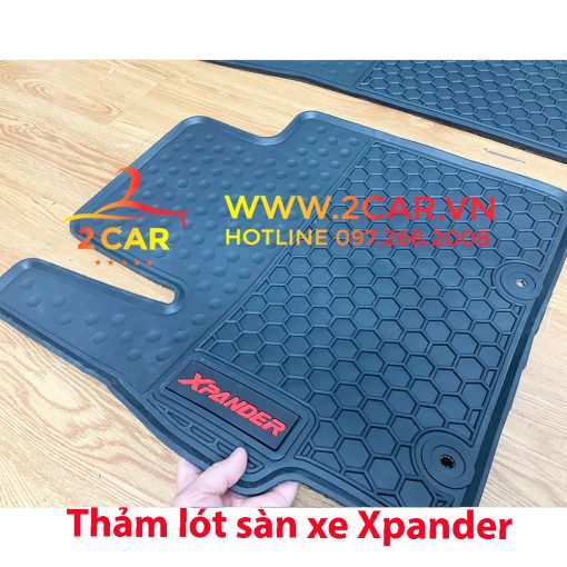 Thảm lót sàn cao su xe Mitsubishi Xpander / xpander cross 2018- 2021, 2022, 2023 loại đúc dày, 3 hàng ghế dễ vệ sinh - Hình ảnh 4