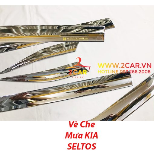 Vè che mưa xe Kia Seltos 2020- 2021- 2022 mạ crom Auto Clover - Hàng chuẩn Hàn Quốc, loại 6 chi tiết - Hình ảnh 4