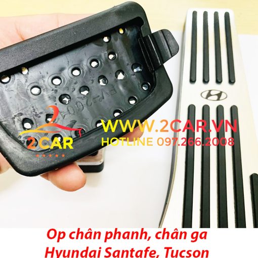 Ốp bảo vệ chân phanh, chân ga xe Hyundai Santafe 2019-2023, Tucson 2019-2023 Inox siêu bền, siêu đep - Hình ảnh 4