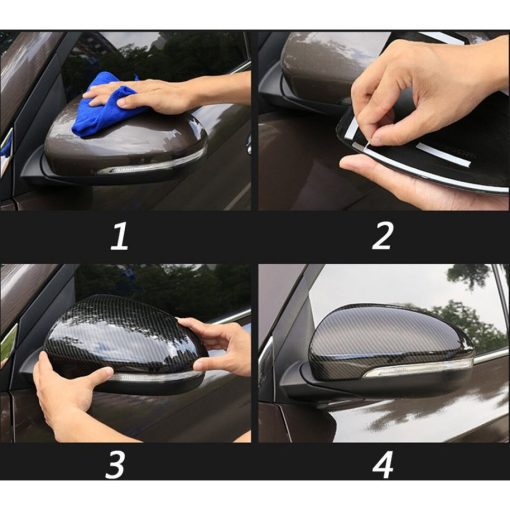 Ốp gương chiếu hậu cacbon xe Hyundai Tucson 2016 đến 2021 vân carbon cao cấp - Hình ảnh 4