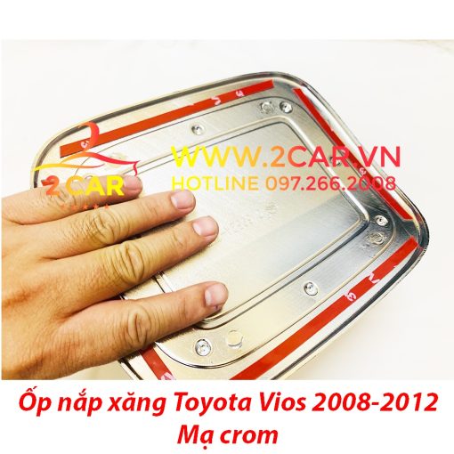 Ốp Nắp bình xăng xe Toyota Vios 2008 2009 2010 2011 2012 mạ crom cao cấp - Hình ảnh 4