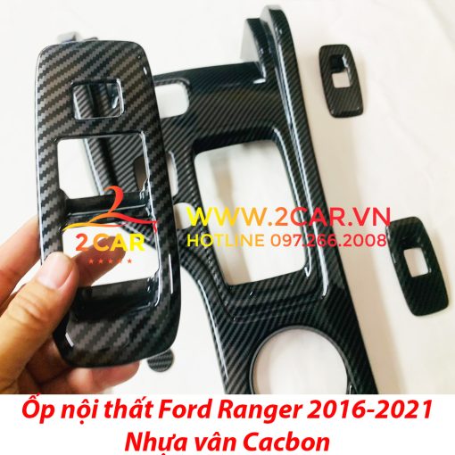 Ốp Nội Thất Ford Ranger 2016 - 2021 (chỉ dùng cho xe 2 cầu) ,chất liệu nhựa Cacbon cao cấp - Hình ảnh 5