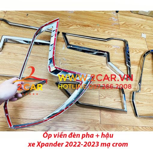 Ốp viền đèn pha, hậu xe Xpander 2022, 2023 mạ crom cao cấp mới nhất hiện nay - Hình ảnh 5